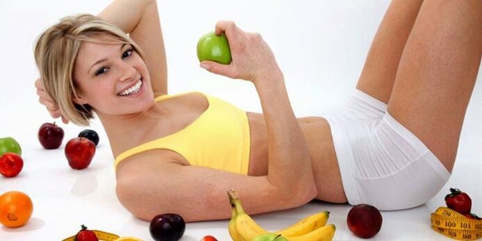 bir ayda kilo vermek için meyve ve egzersiz